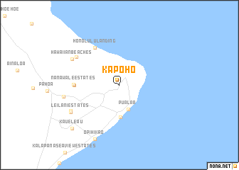 map of Kapoho