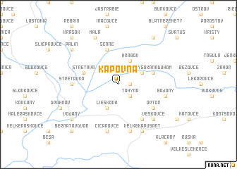 map of Kapovňa