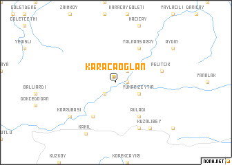 map of Karacaoğlan