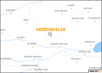 map of Karacha-Yelga