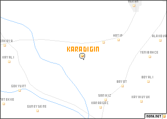 map of Karadiğin