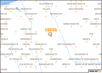 map of Karád