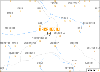 map of Karakeçili