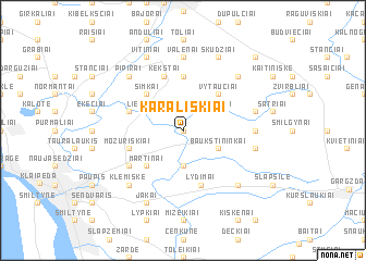 map of Karališkiai