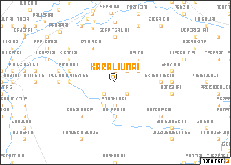 map of Karaliūnai