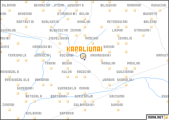 map of Karaliūnai