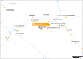 map of Karamābād