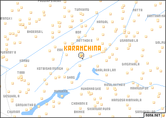 map of Karam Chīna