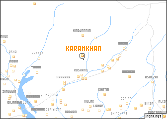 map of Karam Khān