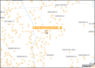 map of Karam Shāhwāla