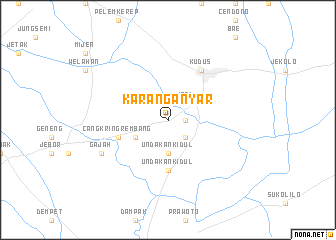 map of Karanganyar