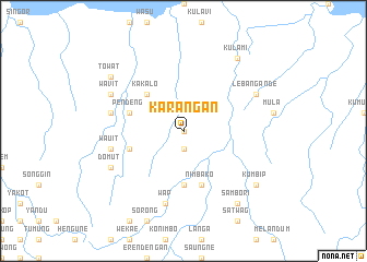 map of Karangan