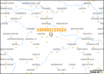 map of Karangcengek