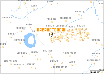 map of Karangtengah