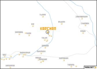map of Kārchān