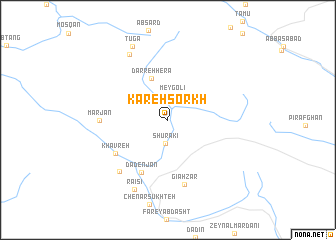 map of Kareh Sorkh