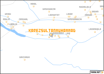 map of Kārez Sultān Muhammad