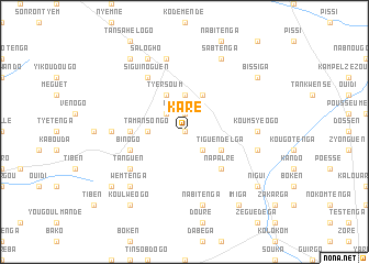 map of Karé