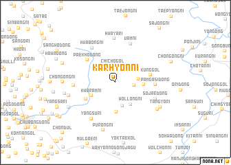 map of Karhyŏn-ni