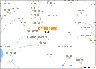 map of Karīmābād