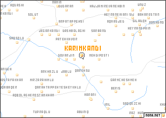 map of Karīm Kandī