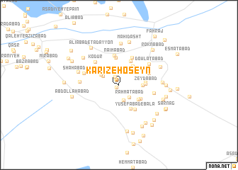 map of Kārīz-e Ḩoseyn