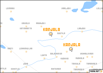 map of Karjala