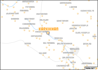 map of Karkī Khān