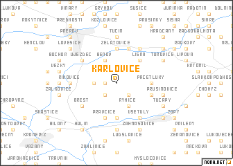 map of Karlovice