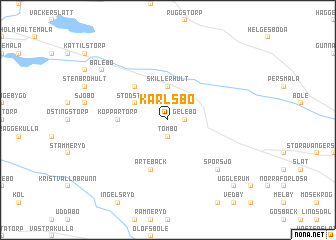 map of Karlsbo