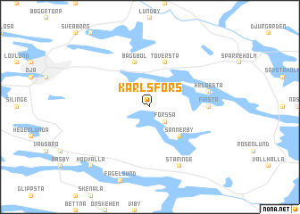 map of Karlsfors