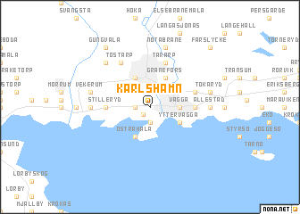 map of Karlshamn