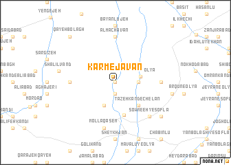map of Karmejavān