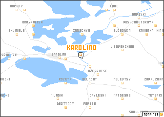 map of Karolino