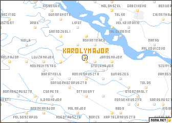 map of Károlymajor