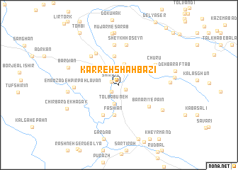 map of Karreh Shahbāzī