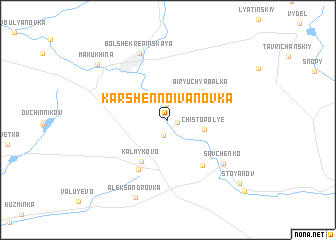 map of Karshenno-Ivanovka