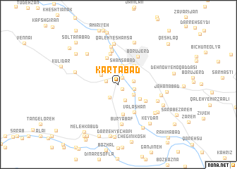map of Kartābād