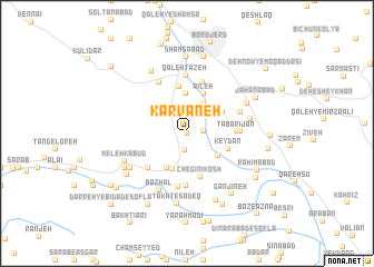 map of Kārvāneh