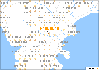 map of Karvelás