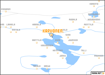 map of Karvonen