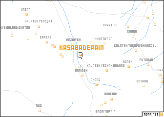 map of Kasābād-e Pā\