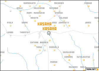 regional and 3d topo map of Kasama, Zambia :: map of Kasama