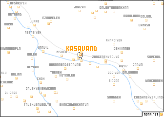map of Kasāvand