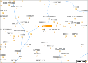 map of Kasāvand