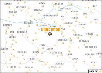 map of Kašćerga