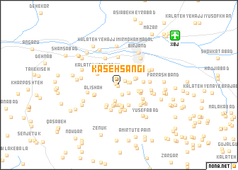 map of Kāseh Sangī