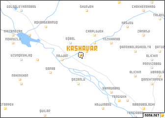 map of Kashāvar