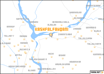 map of Kashf al Fawqānī