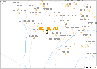 map of Kāshkū\